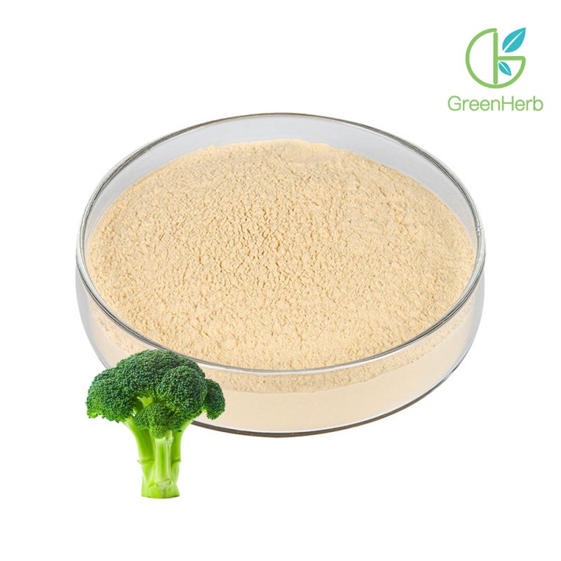 Gros plan sur la texture de la poudre de brocoli