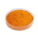 Deep orange-yellow Turmeric Root Powder fine particle detail