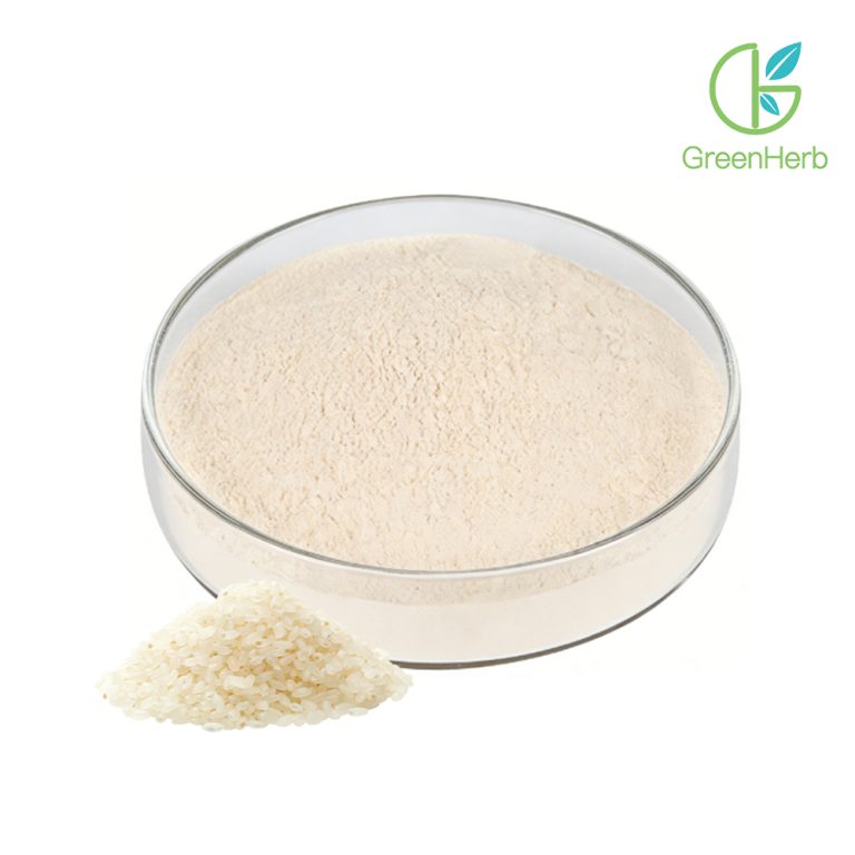 Gros plan sur la texture de la poudre de protéines de riz