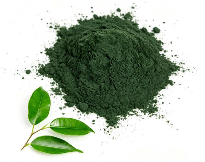 Macrophotographie de la chlorophylle, source de biomasse végétale verte