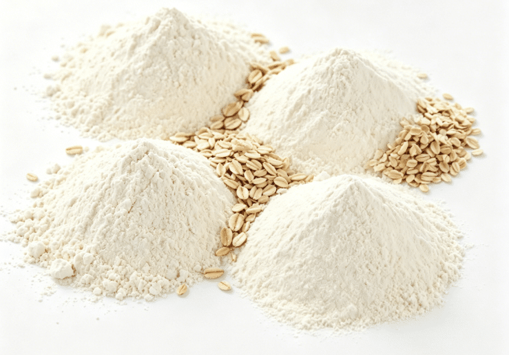 Light cream Oat Protein Powder fine particle detail